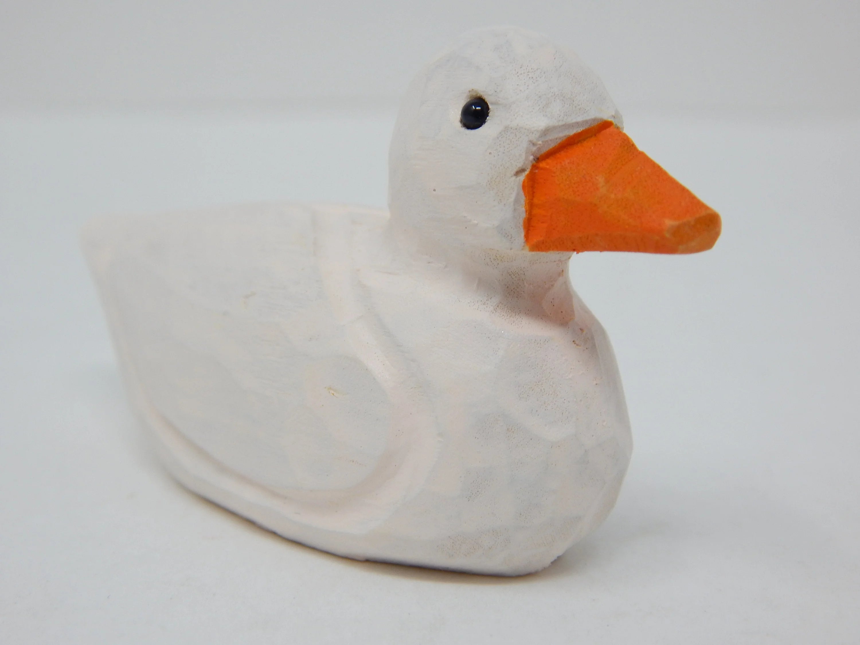 Handmade Wood Duck Figurine Statue B5390