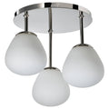 Chrome Plated Opal Glass Ceiling Lamp with 3 Lights C202