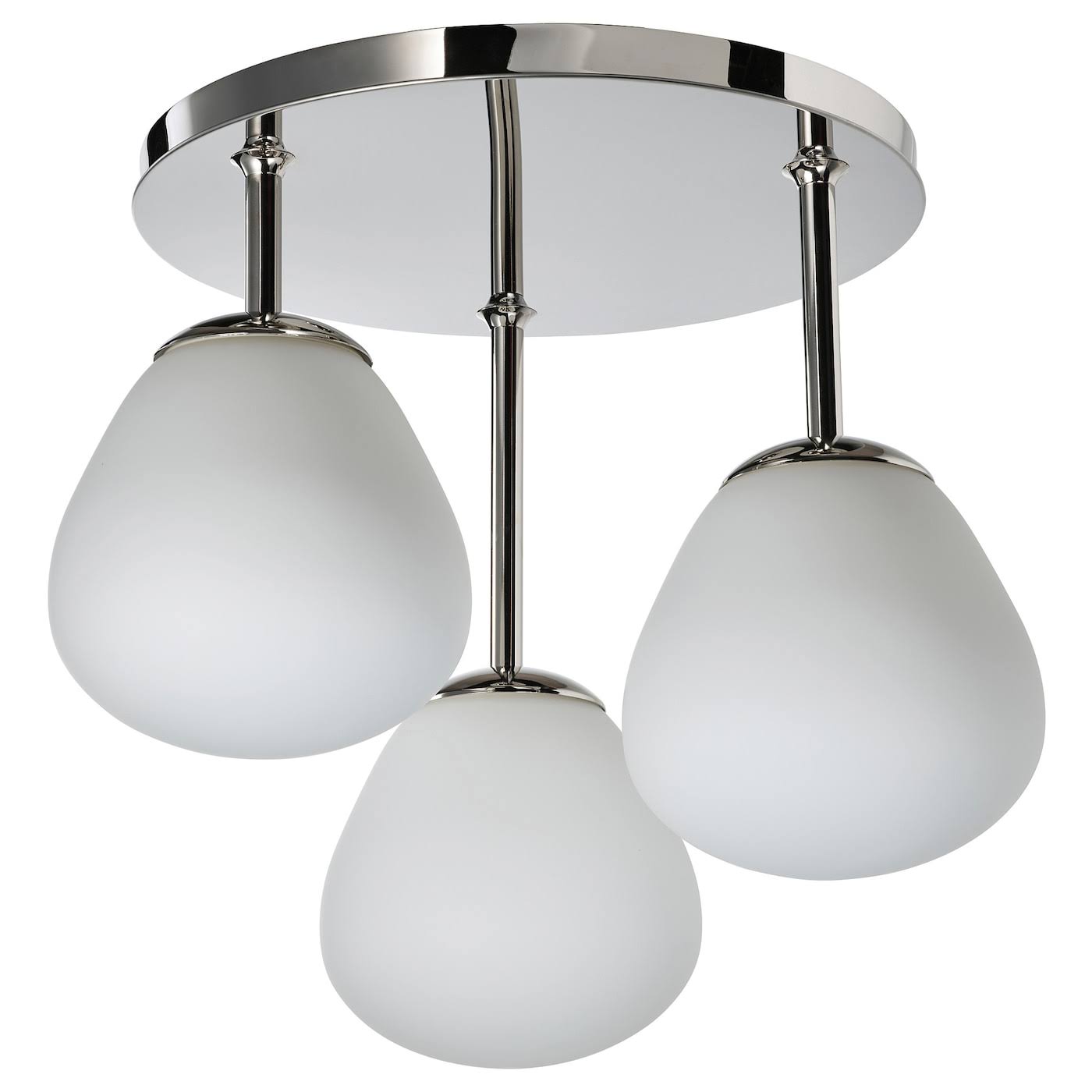 Chrome Plated Opal Glass Ceiling Lamp with 3 Lights C202