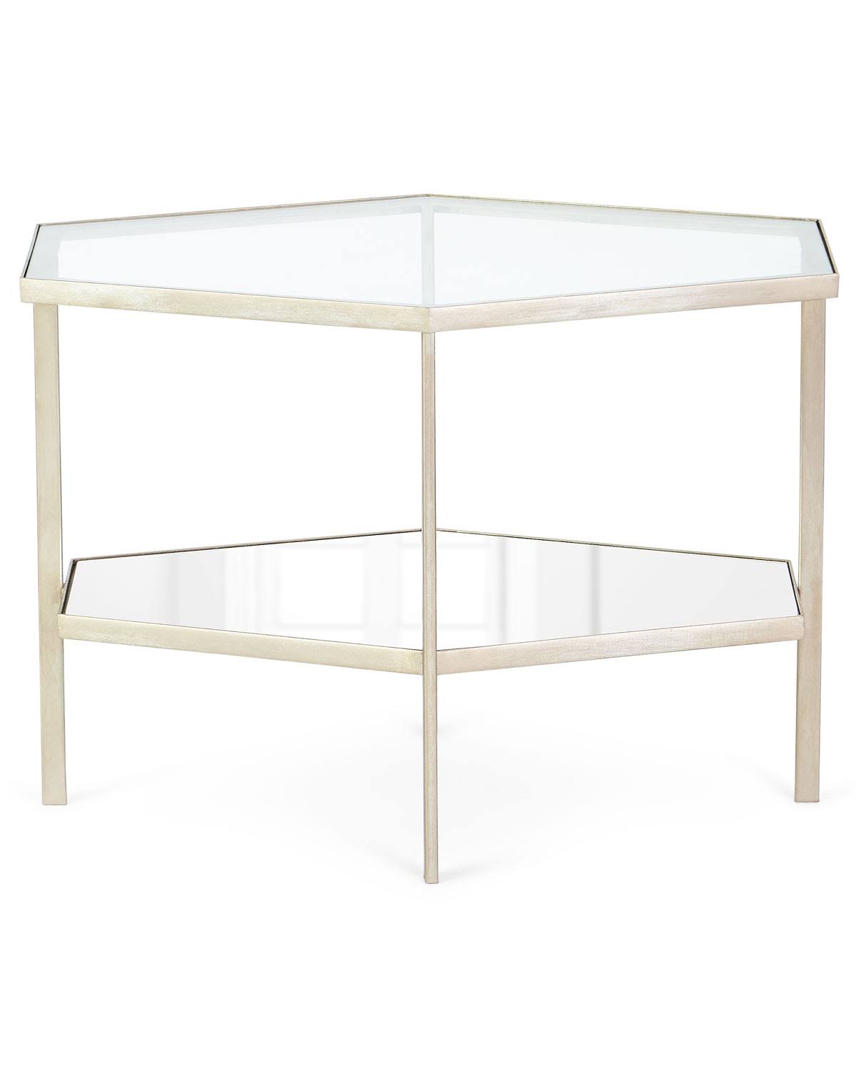 Silver Leaf Hexagon Table Y13600
