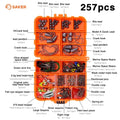 257pcs Fishing Tackle Box with Lures and Hooks D341051