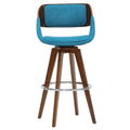 Teal Fabric Counter Stool E680