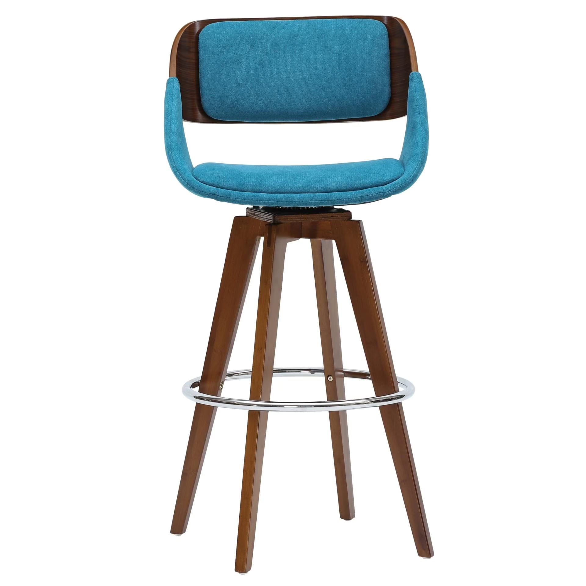 Teal Fabric Counter Stool E680