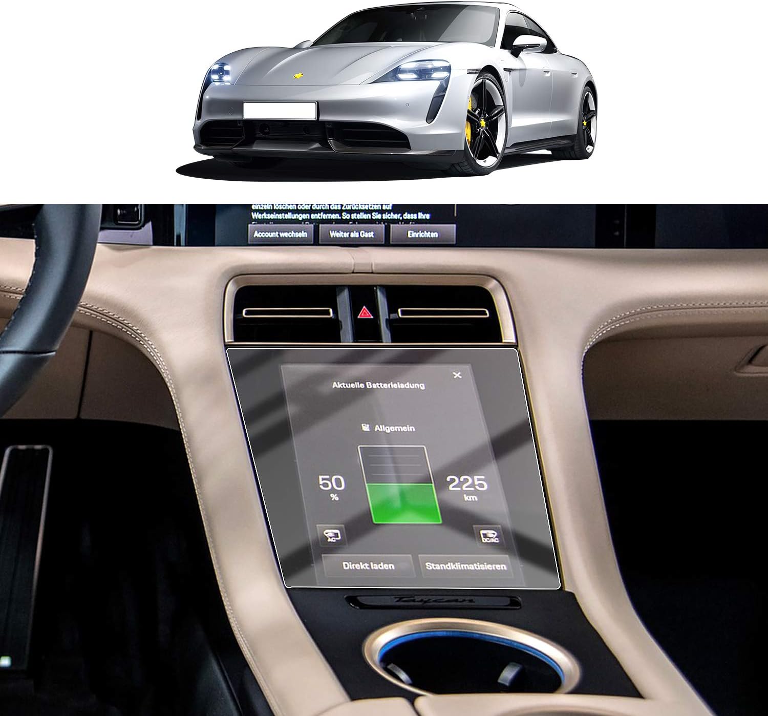 10.9In TPU Screen Protector for Porsche Taycan Navigation Display O59941