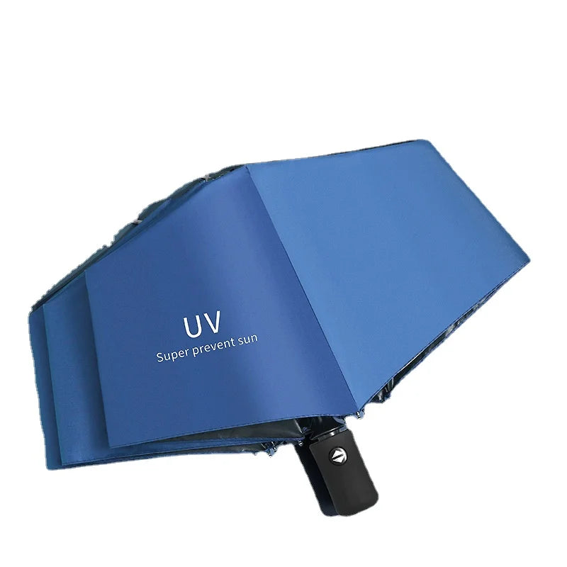 Windproof Travel Umbrella, Compact Automatic Folding Double Canopy Y56026