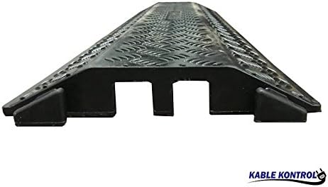 Black Rubber 2 Channel Cable Protector 40” Long Pack of 2 U15319