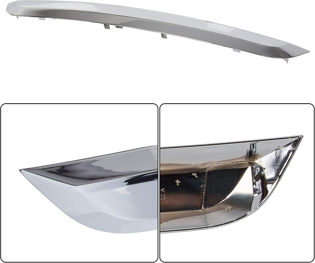 Chrome Front Lower Grille Grill Trim Molding for Ford Fusion 2010-2012, Pack of 2 S51800