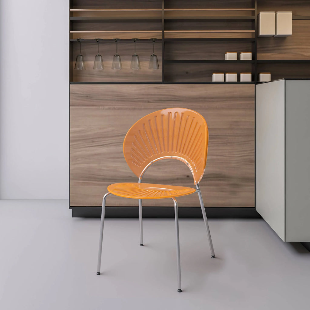 Amber Plastic Dining Side Chair Set of 2 Z106