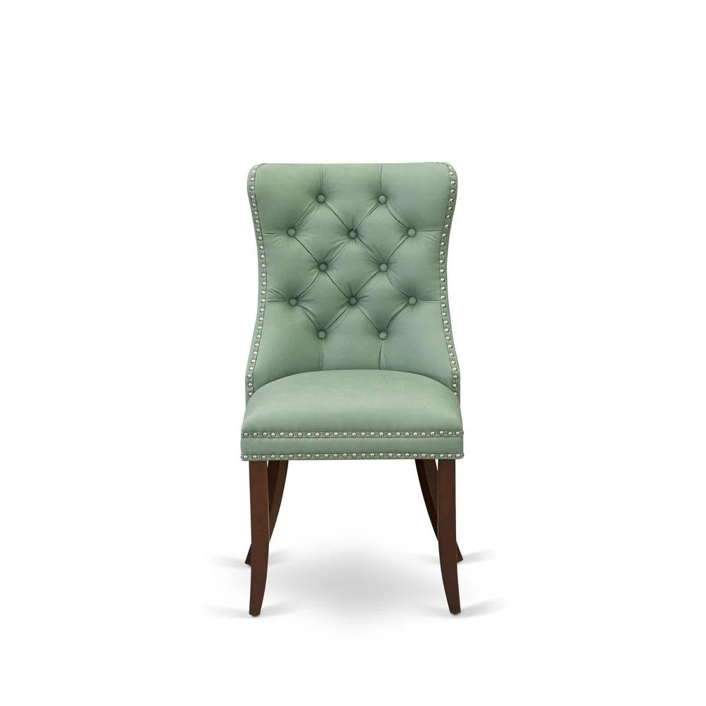 Willow Green faux leather Upholstered Dining Chairs, Set of 2 I337521