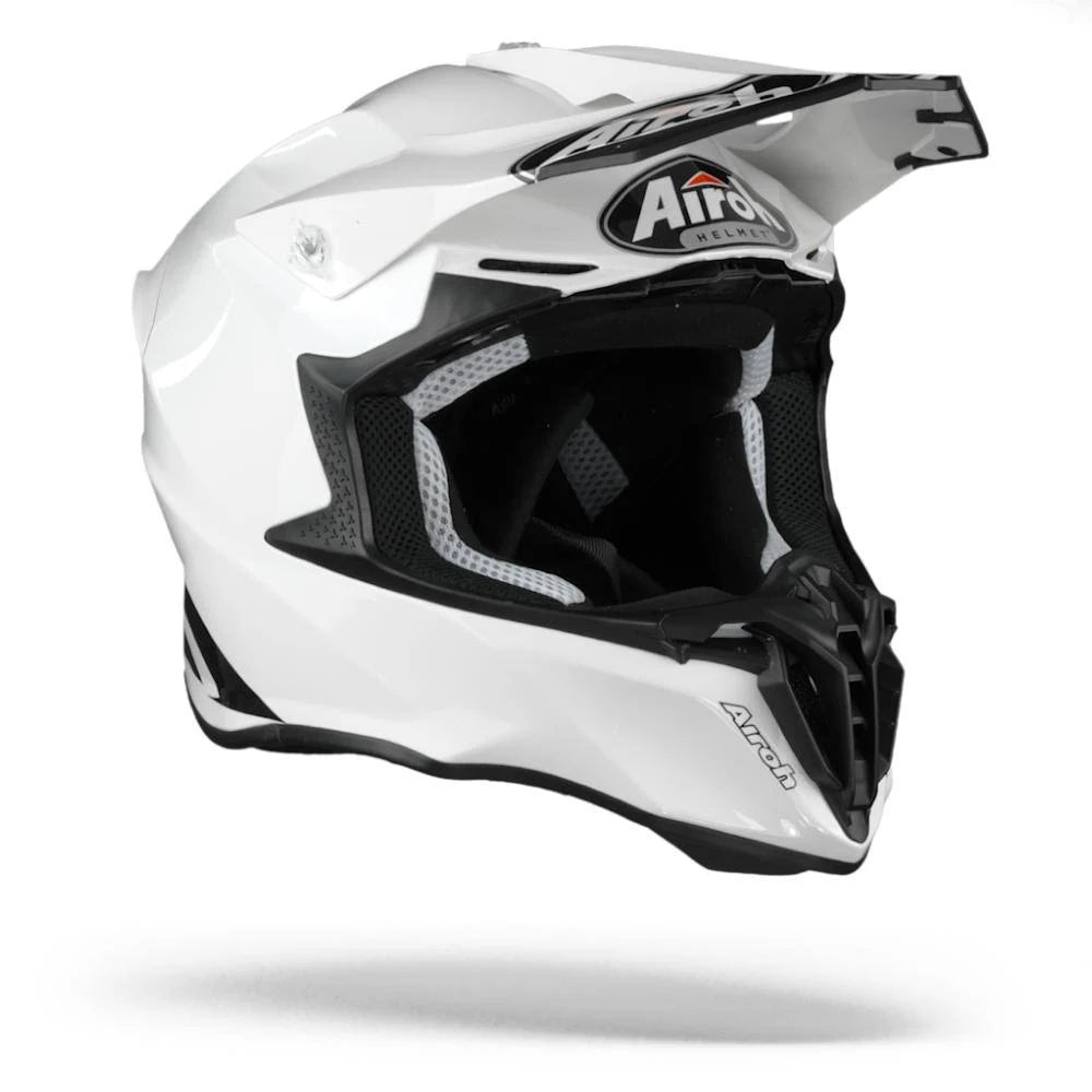 White Gloss Motorcycle Helmet O296