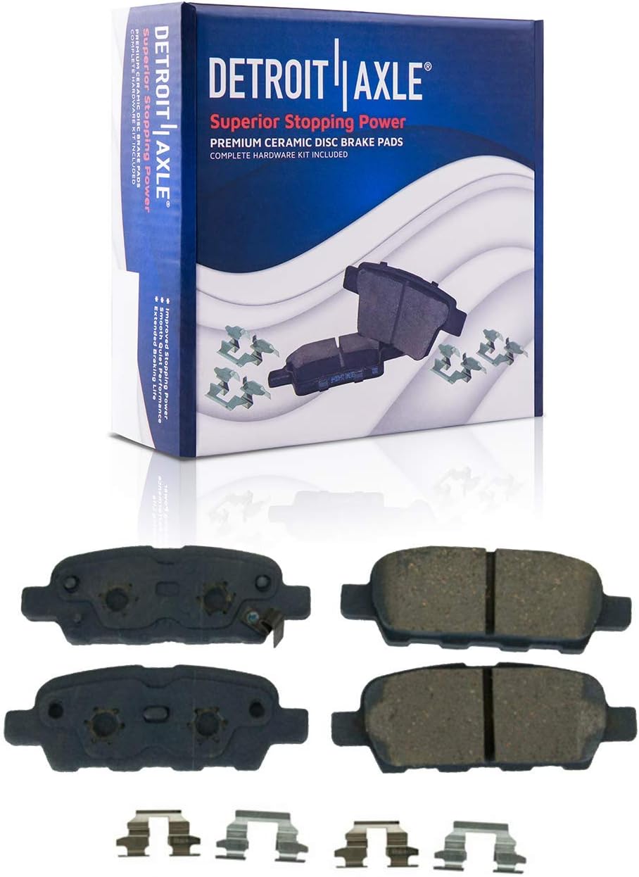 Front and Rear Drilled & Slotted Rotors and Brake Pads 10pc Set Y266