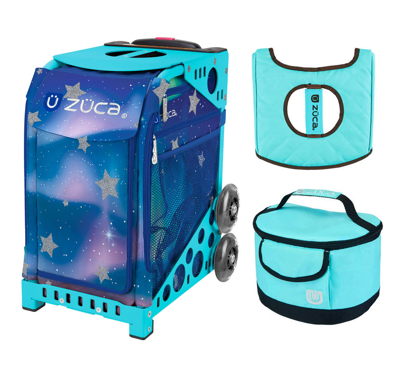 Turquoise Sport Bag with Seat Cover and Lunchbox M8821