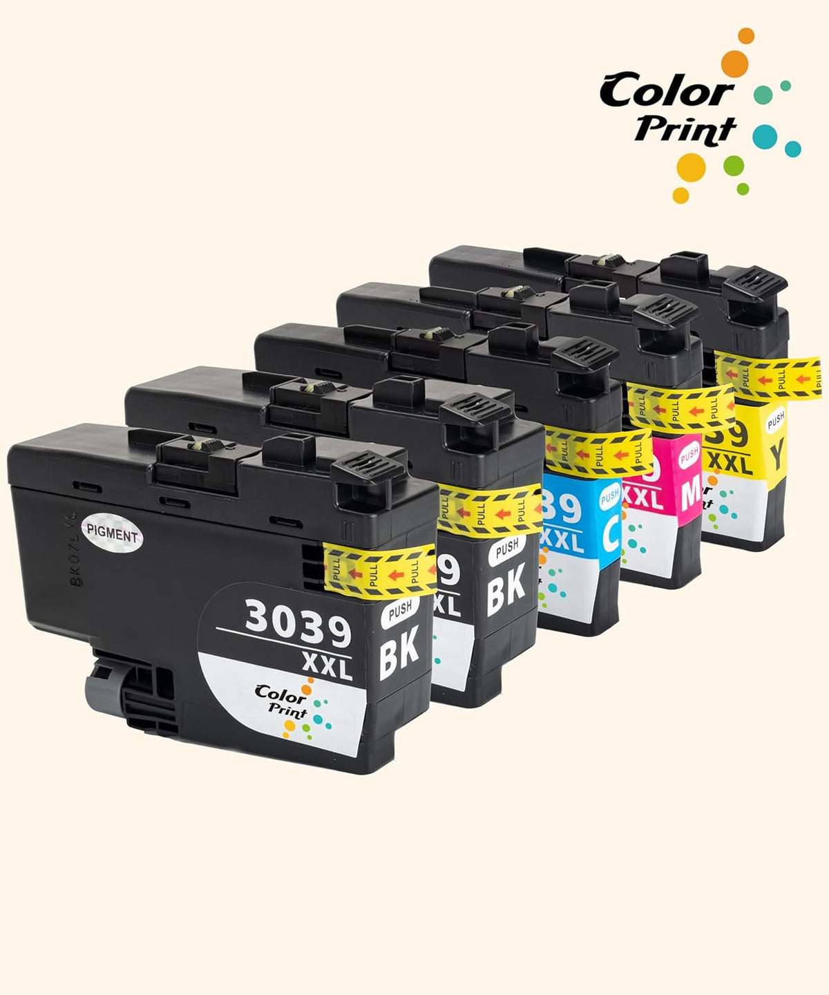 5-Pack Ink Cartridge for Brother Printer (2 BK, 1C, 1M, 1Y) Z909