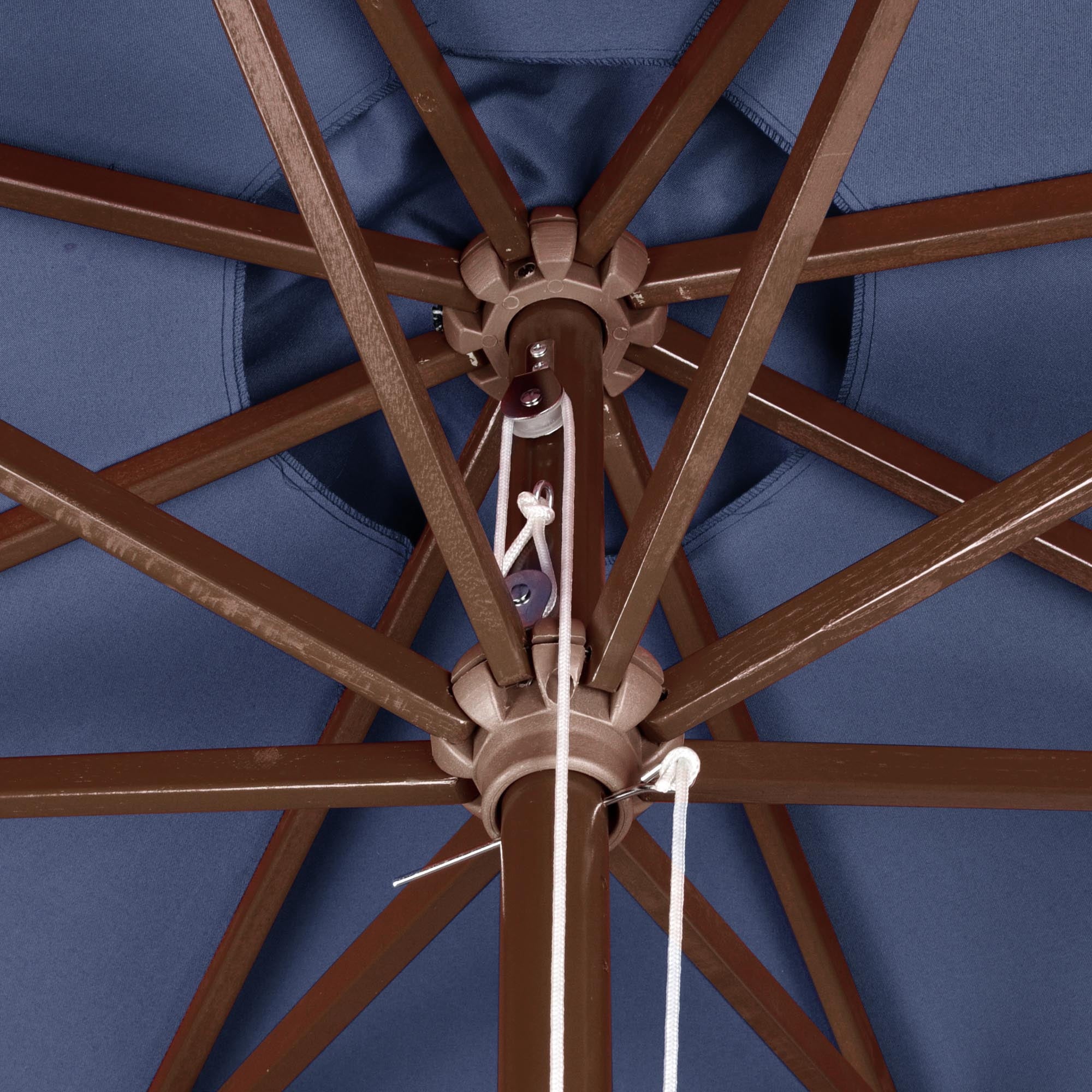 9ft Wooden Pole Patio Umbrella 8 Ribs W28464
