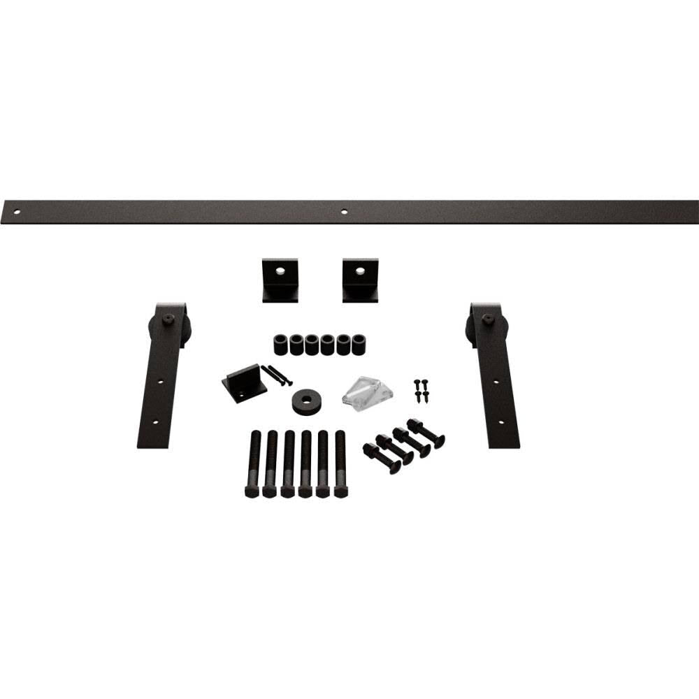 Barn Door Hardware Set with 7 ft Track, Arch Bronze F25355