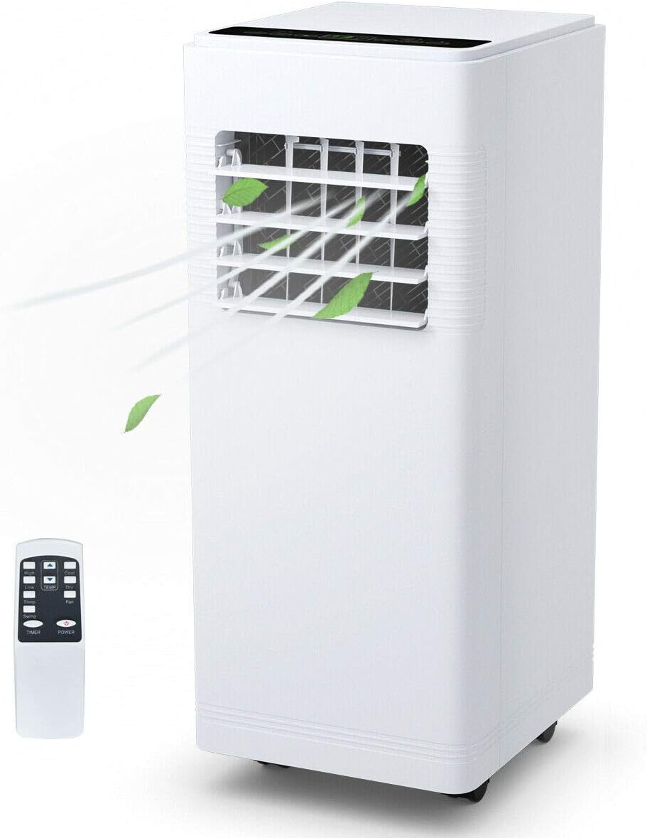 Portable Air Conditioner, 8000 BTU with Remote Control Dehumidifier Function P8007
