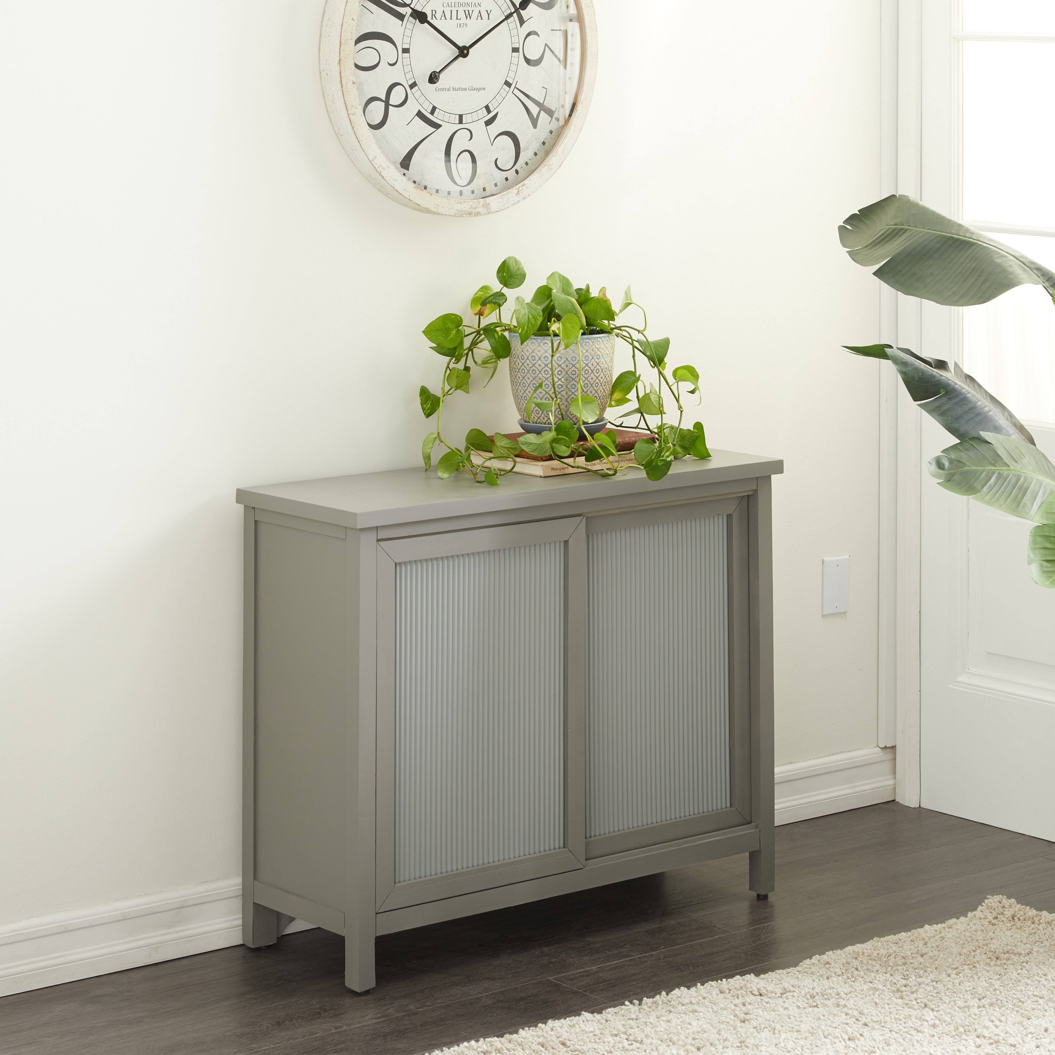 Grey Wood Cabinet L3051