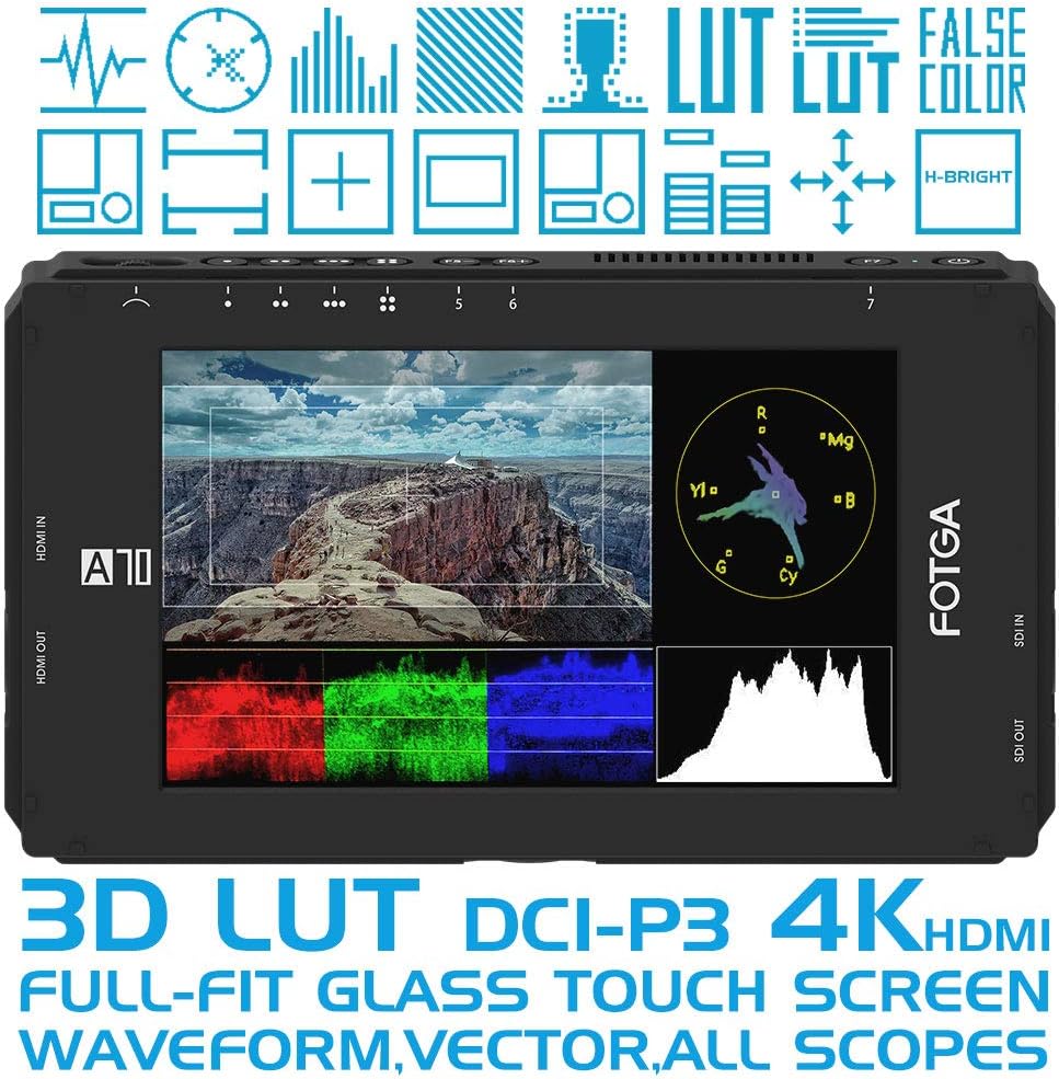 7 Inch FHD IPS Touch Screen Field Monitor with HDMI 4K Input/Output J387