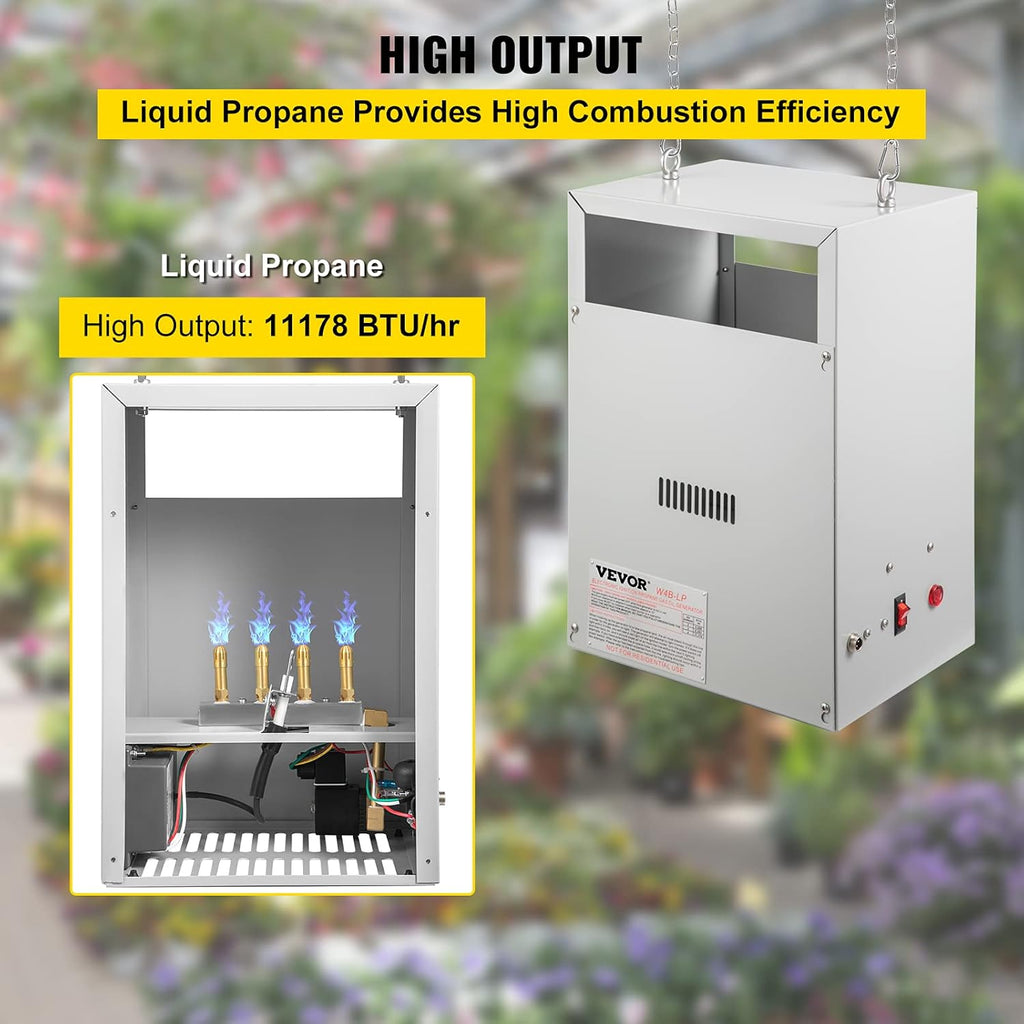 CO2 Generator with 4 Brass Burner, 11178 BTU/Hr, Built-In Electronic Ignition H242535