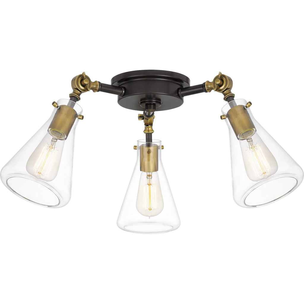 3 Light Semi-Flush Mount Western Bronze C88607