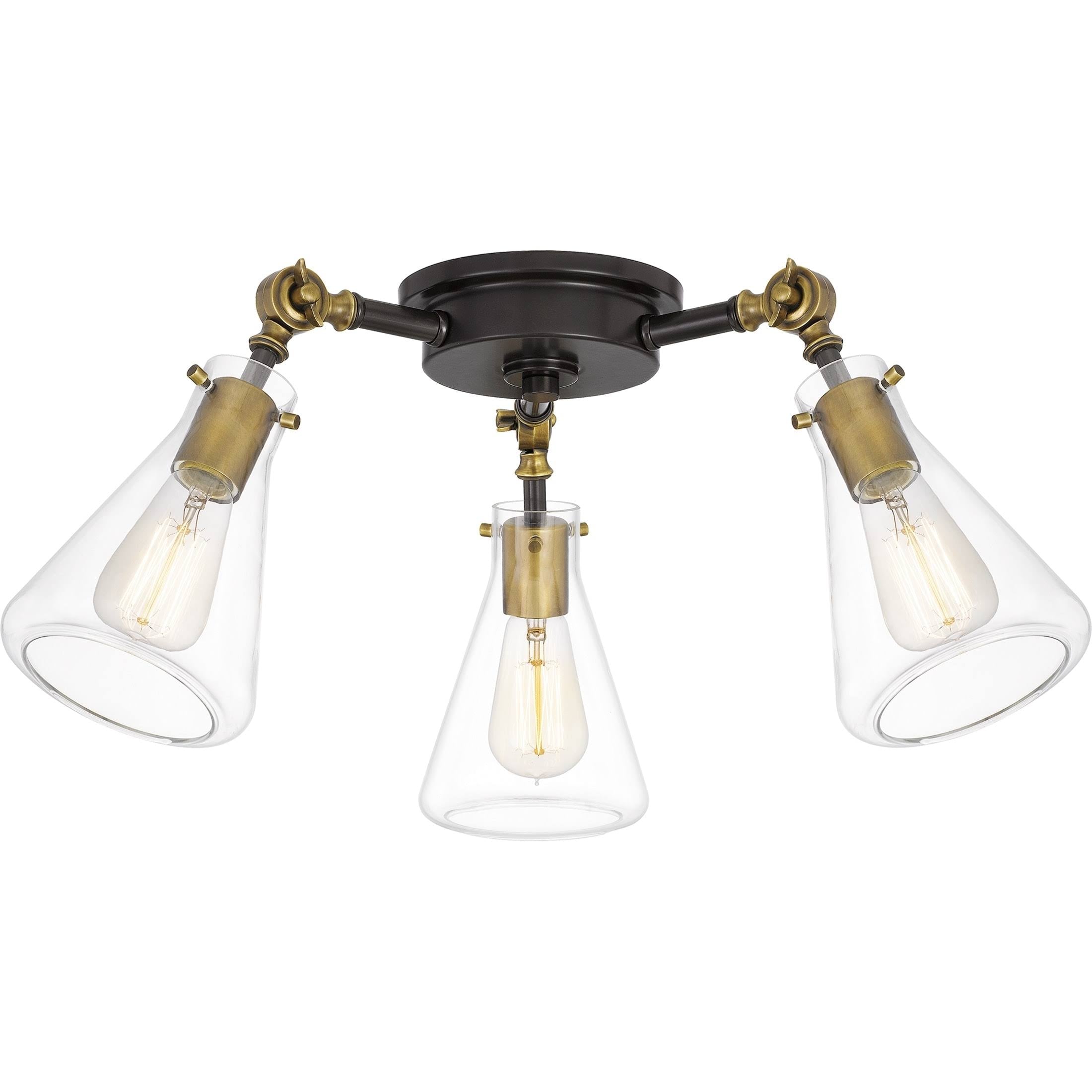 3 Light Semi-Flush Mount Western Bronze C88607