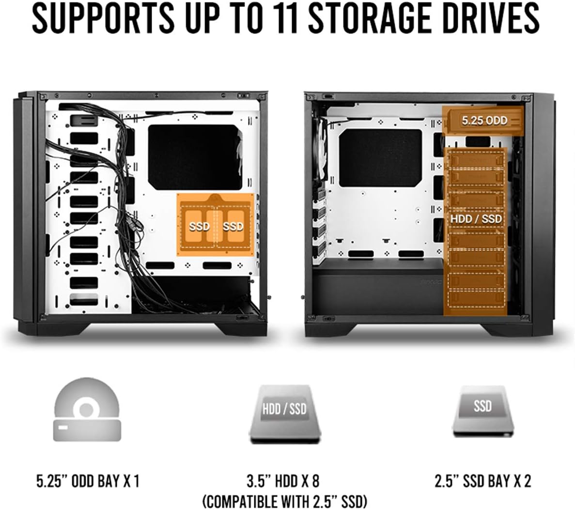 Mid-Tower PC Computer Case with Sound Dampening Panels W68094