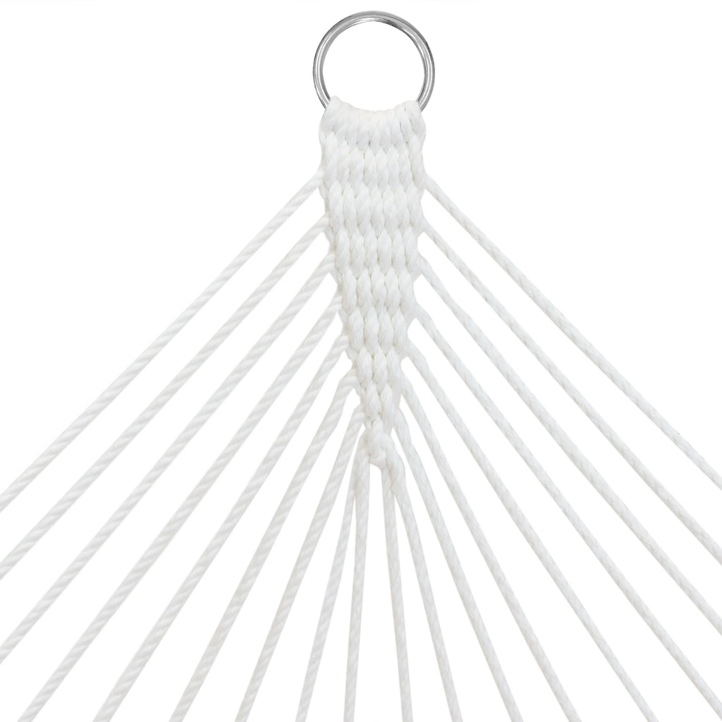 White Polyester Rope Hammock with Pillow B14216