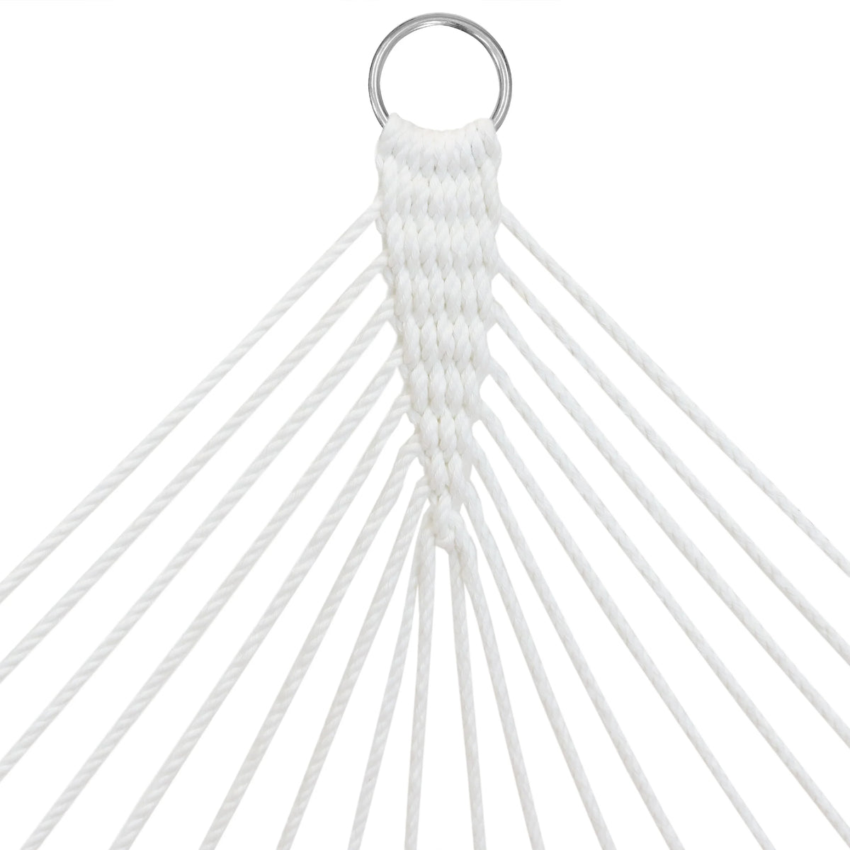 White Polyester Rope Hammock with Pillow B14216