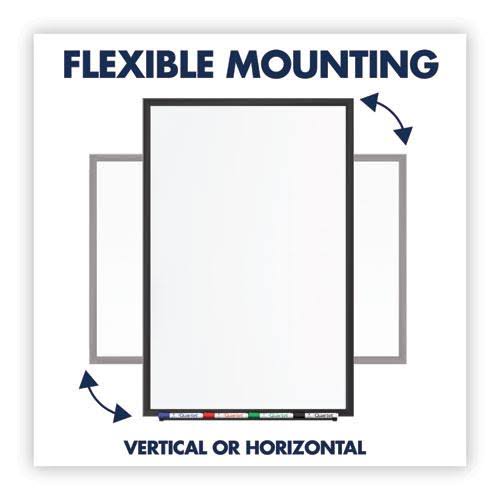 60 x 36 Black Aluminum Frame Magnetic Whiteboard O85961