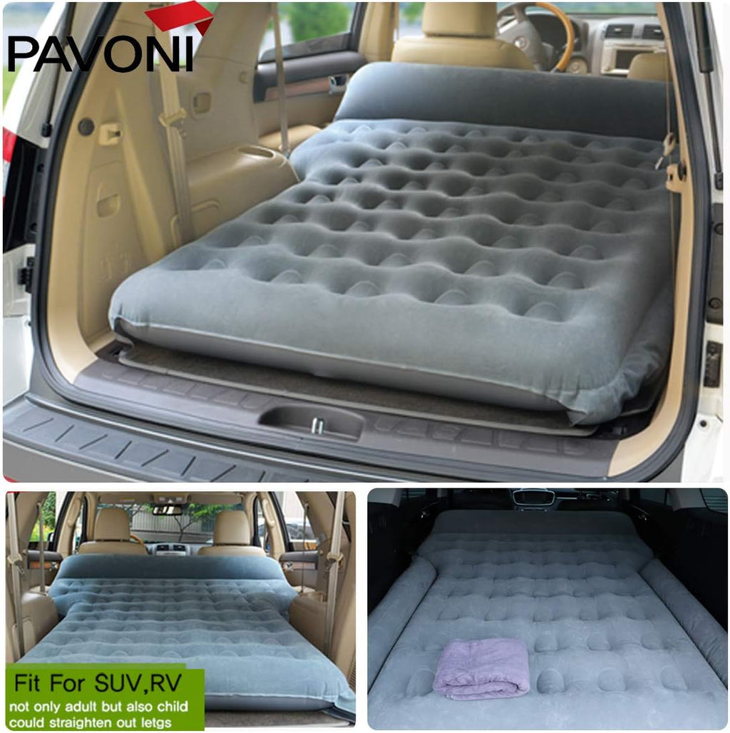 Car Inflatable Air Camping Mattress Pad with Electric Mattress Pump, Towel, Repair Patches & Storage Bag Y966453