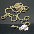 10K Yellow Gold Rope Chain Necklace 20" Inch 2.5mm V691