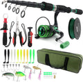 Carbon Fiber Telescopic Fishing Rod and Reel Combos with Spinning Reel Tackle Bag E34974