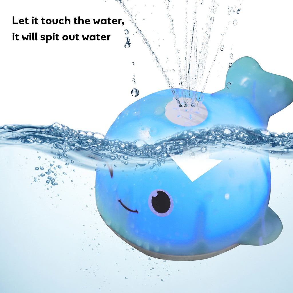 2 Pcs Spouting Whale Bath Tub Toy F6867