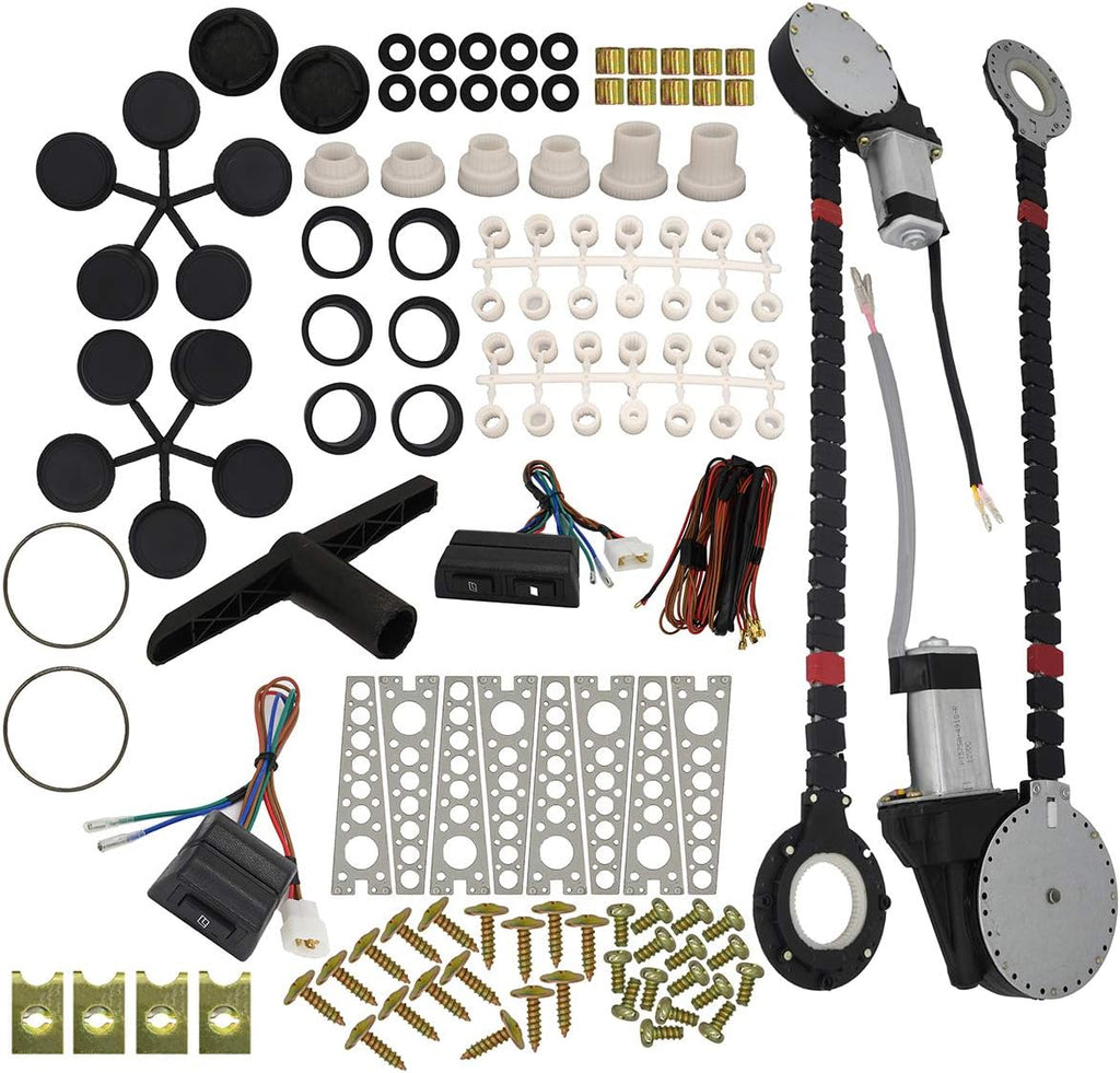 2 Door Electric Window Lift Kit with 2 Motors 2 Switches 3 Harness G34066