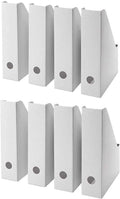 White Cardboard Magazine Holder File Box (4) W7301