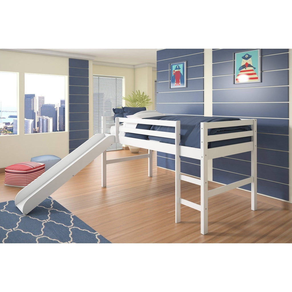 Twin Tent Loft Bed, Espresso/Pink B5676