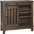 Brown Accent Cabinet with Open-Slat Door E919
