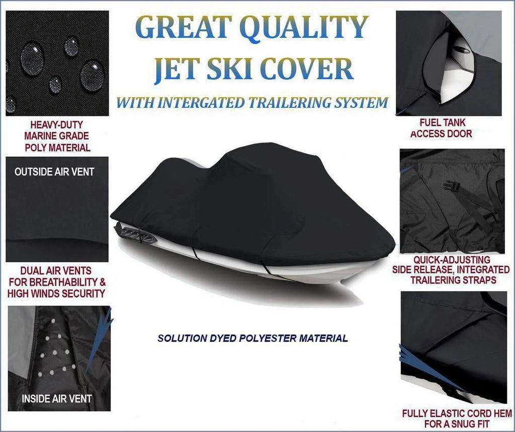 Black 600 Denier JetSki PWC Cover F142