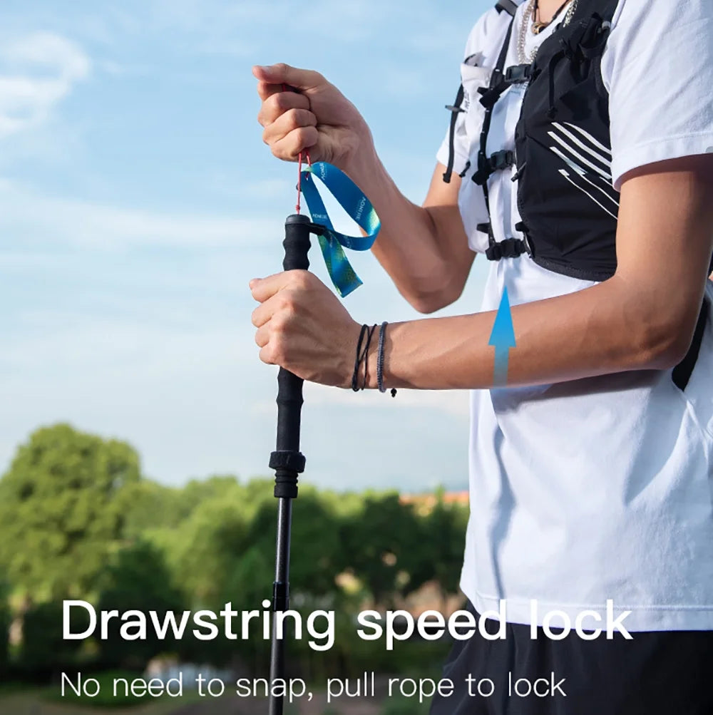 Ultralight Fiber Hiking Poles with Anti-Shock and Quick Lock System A549