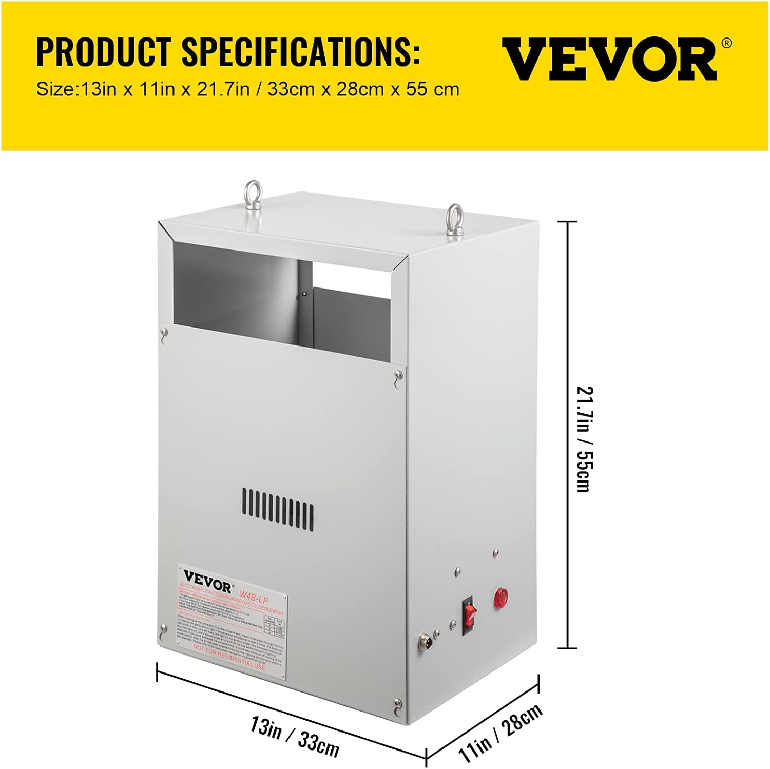 CO2 Generator with 4 Brass Burner, 11178 BTU/Hr, Built-In Electronic Ignition H242535