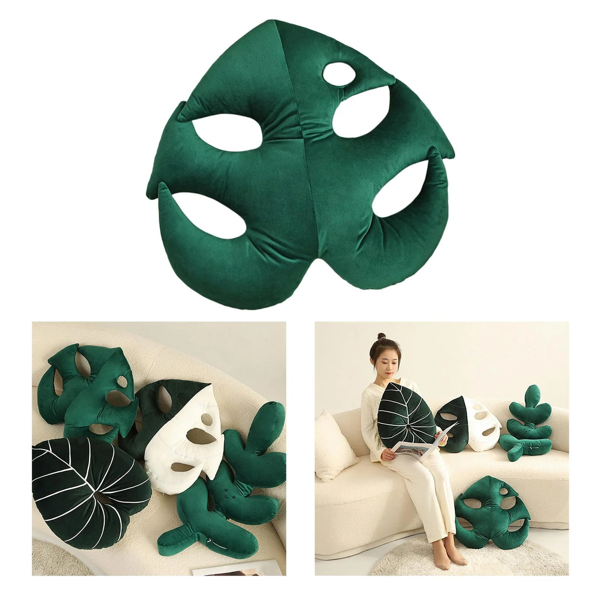 Leaf Shaped Throw Plant Leaves Decorative R802