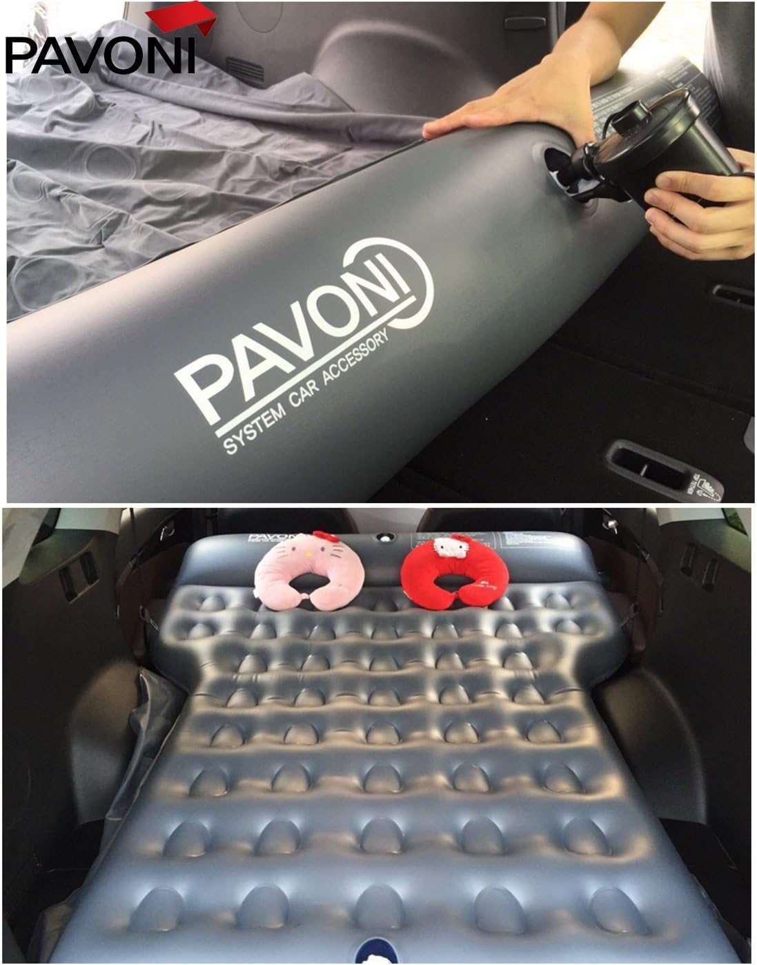 Car Inflatable Air Camping Mattress Pad with Electric Mattress Pump, Towel, Repair Patches & Storage Bag Y966453
