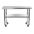 30 x 48 Stainless Steel Work Table with Casters C8267