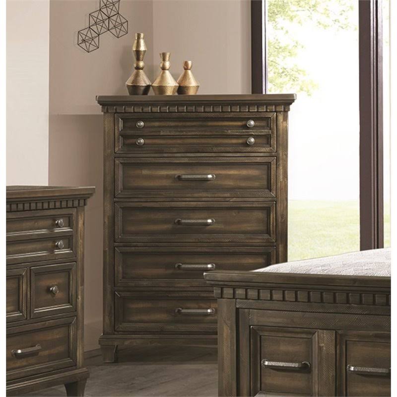 5 Drawer Chest Smokey Walnut A650147