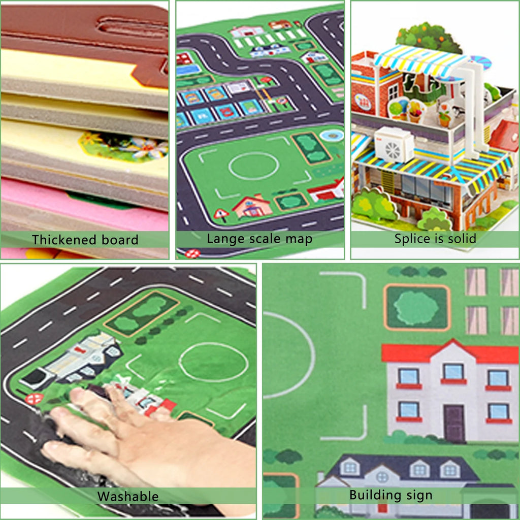 Building Blocks Set with 5 Toy Cars R288