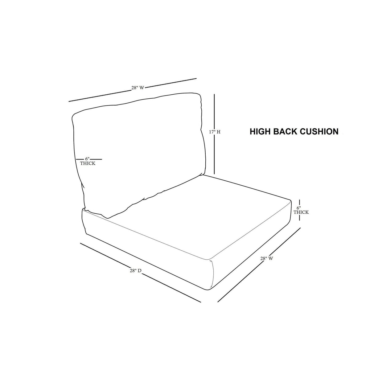 High Back Cover Set Sail White G967