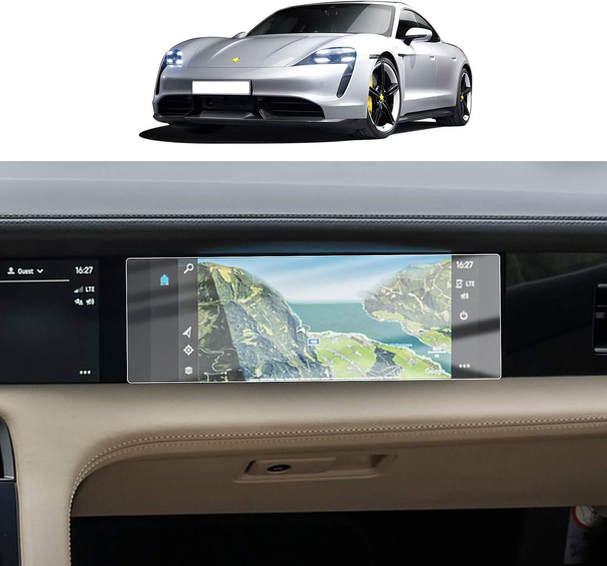 10.9In TPU Screen Protector for Porsche Taycan Navigation Display O59941