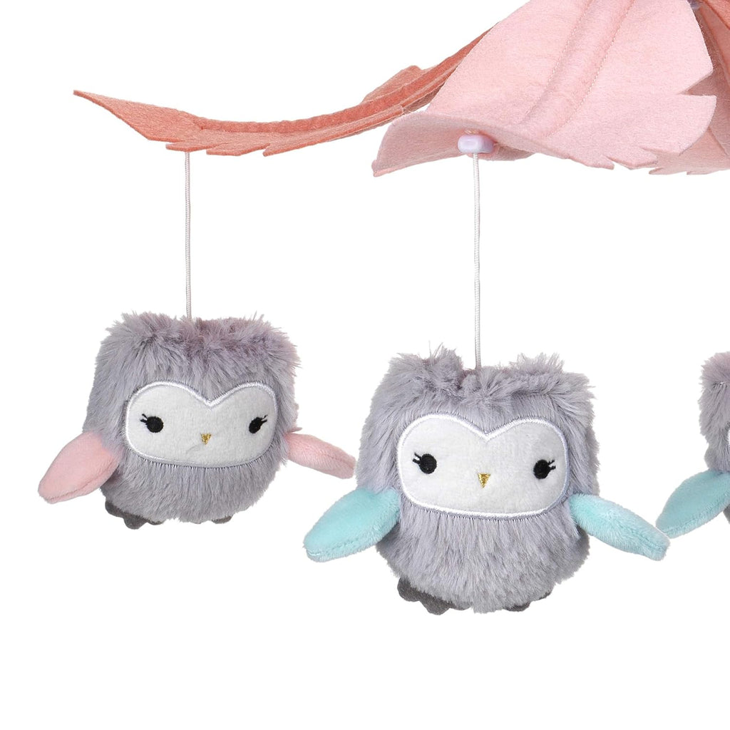 Gray/Pink Musical Baby Crib Mobile Toy Pack of 2 S34605