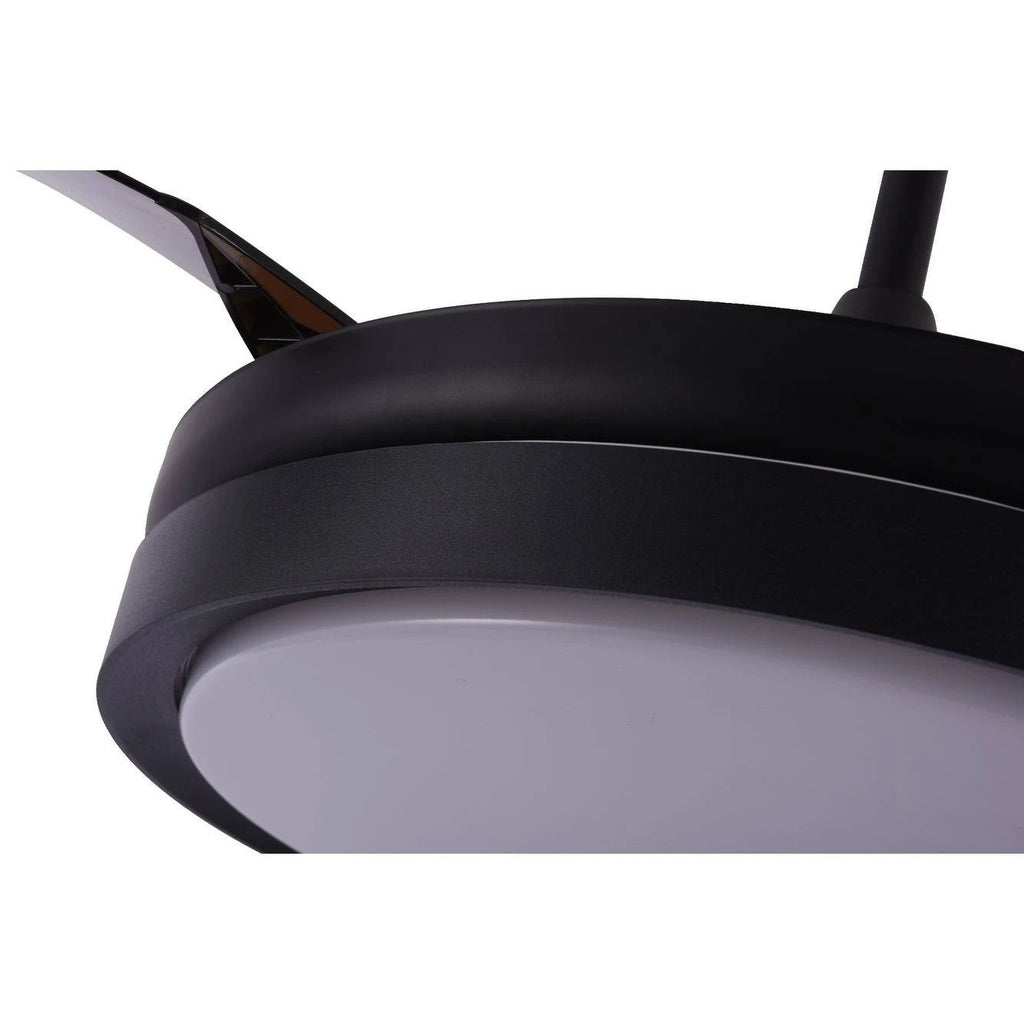 Retractable Metal LED Ceiling Fan with Remote - 42 Inches White R166624