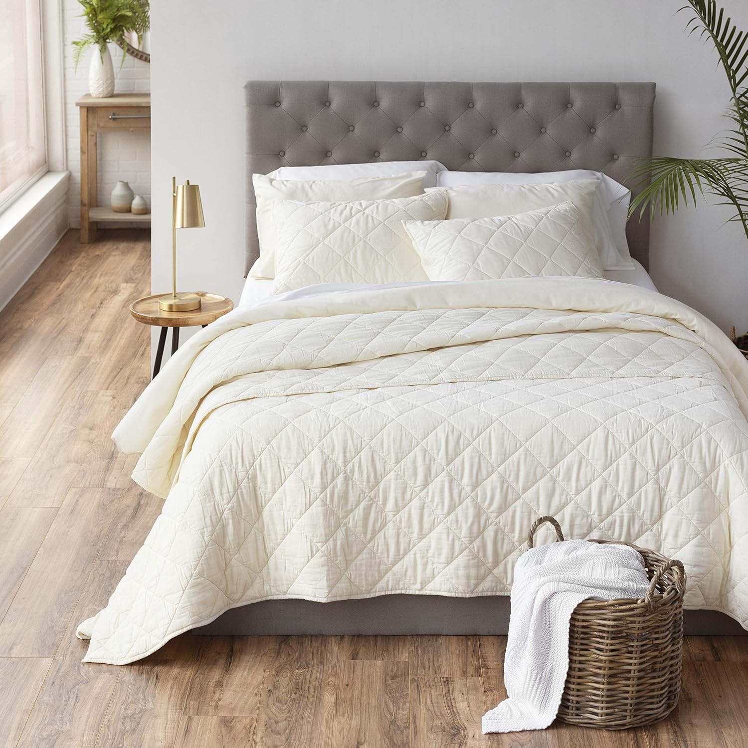 King Cotton Linen Percale Quilt U757